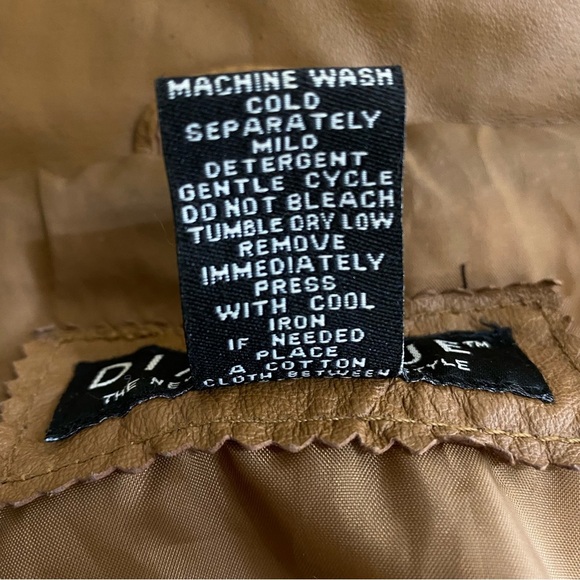 Dialogue Quilted Leather Golden Mahogany Colored Mid Century Style Jacket - Picture 7 of 9